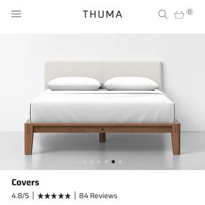 NEW - Queen cream Thuma Pillow COVER ONLY